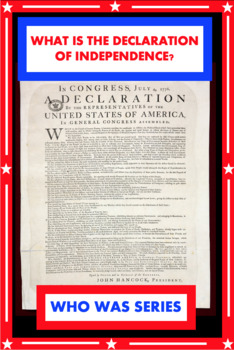 Preview of What Is the DECLARATION OF INDEPENDENCE? M. C. Harris (Who HQ) SUPER WORKSHEETS
