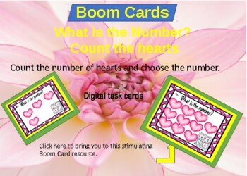 Preview of What is the Number? Count the Hearts Boom Cards