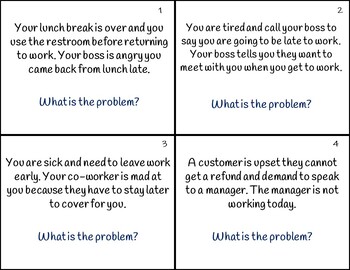 problem solving in the workplace scenarios