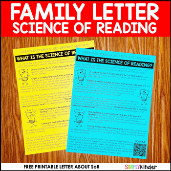 Preview of Free Science of Reading Flyer for Reading Strategies Handout for Parents