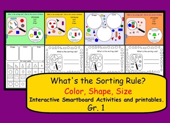 Preview of What is the Sorting Rule?  Interactive Smartboard Activities and Printables