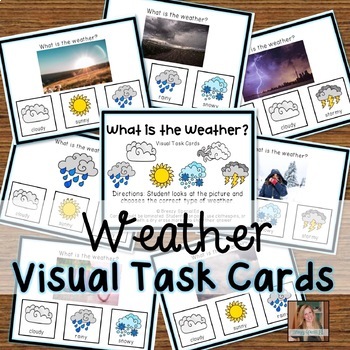 Preview of What is the Weather? Visual Task Cards for Special Education