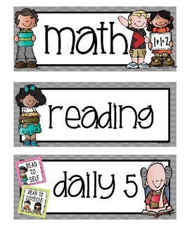 What is the plan today? Editable Schedule Cards by One Fab Teacher