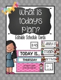 What is the plan today? Editable Schedule Cards