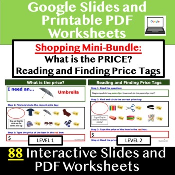 Preview of What is the price? MINI-BUNDLE_ Money Math Price Tags_  Google Slides