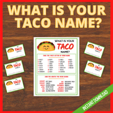 What is your Taco Name, Printable Game