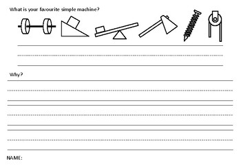 Preview of What is your favourite simple machine? Science PYP