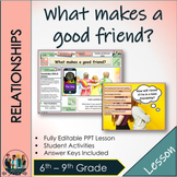 What makes a good friend - Relationship Skills SEL Lesson 
