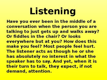 Preview of What makes a good listener?
