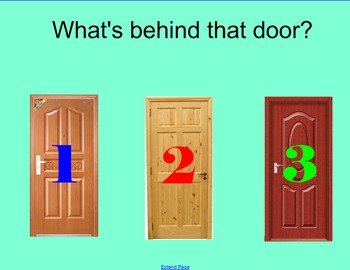 Preview of What's Behind that Door SmartBoard Review Game-Measurement