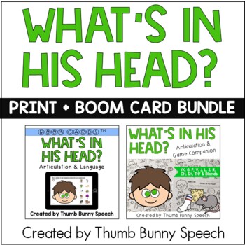 Preview of What's In His Head Boom Cards and Print Bundle