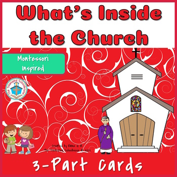 Preview of What's Inside the Church 3-Part Cards