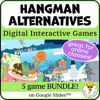 Preview of Hangman Alternatives | Interactive Digital Games | Online ESL Classroom Rewards