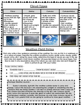 What's Our Weather? - 5th Grade Math & Science Distance Learning Project