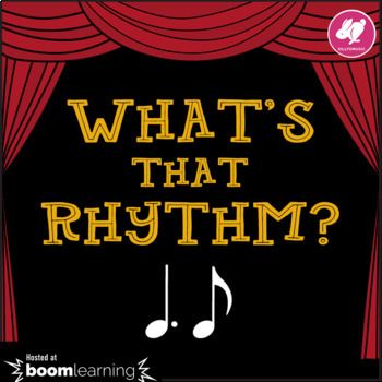 Preview of What's That Rhythm? Dotted Quarter-8th Note (Tam-Ti) - Music BOOM Cards
