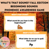 What's That Sound? Fall Literacy Phonemic Awareness Game- 