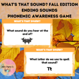 What's That Sound? Fall Literacy Phonemic Awareness Game- 