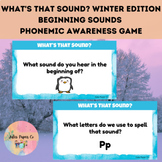 What's That Sound? Winter Literacy Phonemic Awareness Game