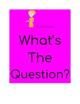 Preview of What's The Question? Thinking Challenge Game