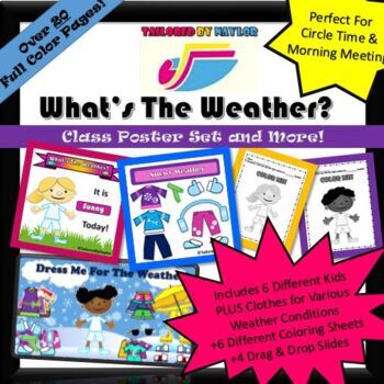 Preview of What's The Weather Class Poster Set