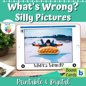 Preview of What's Wrong? Silly Pictures Absurdities Speech Therapy Language Activity