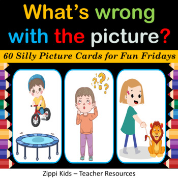 Preview of Virtual Game- What's Wrong With This Picture? Fun-Fridays- 60 Google Slides/PPT