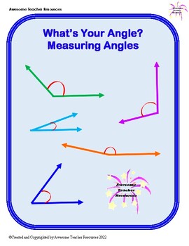 Preview of What’s Your Angle? Measuring Angles Worksheet