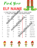 What's Your Elf Name Printable & Santa Letter Printable