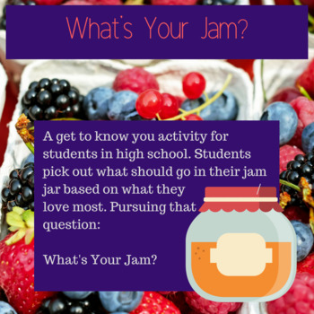 Preview of What's Your Jam? A getting to know you activity.