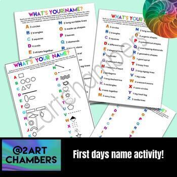 Preview of What's Your Name Art Activity