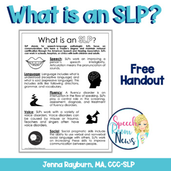 Preview of What's an SLP? Handout