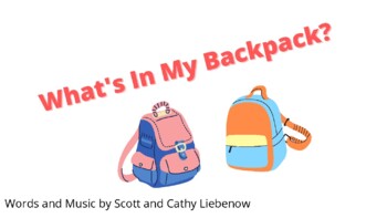 Preview of What's in My Backpack? (PDF and Audio)
