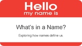 What's in a Name Getting to Know You Activity
