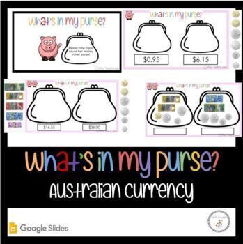 Preview of What's in my Purse?- Australian coins and notes (GOOGLE SLIDES)