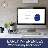Early Inferences- "What's In My BackPack?" (Boom & Powerpoint)