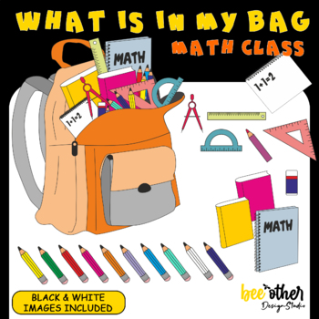 School Clipart-african american girl packing her school bag 3