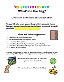 What's in the Bag? Show and Tell Letter