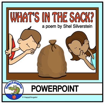 Preview of What's in the Sack by Shel Silverstein Beginning of the Year PowerPoint