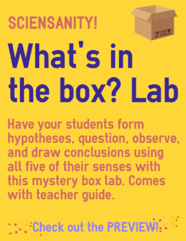 Preview of What's in the box? Lab - Students will form hypotheses, questions, conclusions