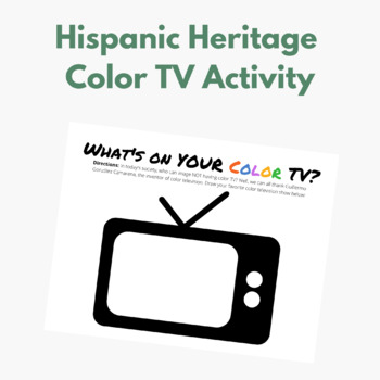 Preview of What's on Your Color TV? Guillermo González Camarena Inspired Activity