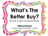 What's the Better Buy / Best Deal Unit Rate Math Task Cards