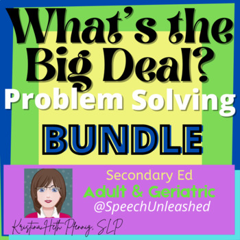 Preview of What's the Big Deal? Bundle: Problem Solving Teens to Adults Using Clues