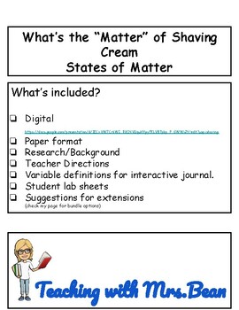 Preview of What's the "Matter" of Shaving Cream