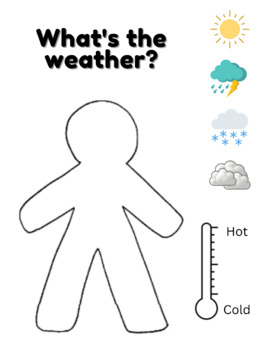 Preview of 'What's the Weather?' Activity Template | Morning Meeting | Dress The Student