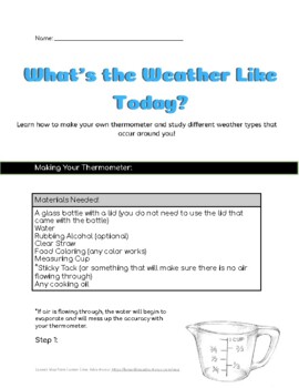 Preview of What's the Weather Like Today? Packet