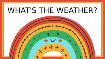 Preview of What's the Weather? Science Presentation