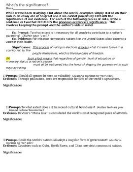 Preview of What's the significance?: The weight of examples for AICE English General Paper