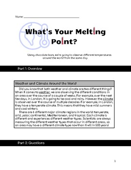 Preview of What's your Melting Point? Packet