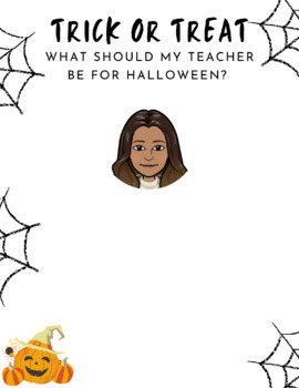 Preview of What should my teacher be for Halloween? (English/Spanish)