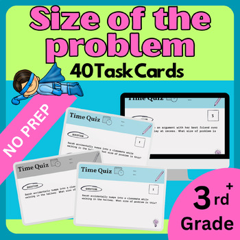 Preview of 40 What size of the problem task cards